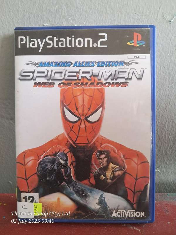 PS2 SPIDERMAN : WEB OF SHADOWS - BO MANUAL [RE-PRINTED ARTWORK]