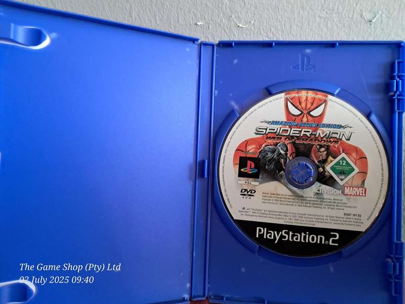 PS2 SPIDERMAN : WEB OF SHADOWS - BO MANUAL [RE-PRINTED ARTWORK]