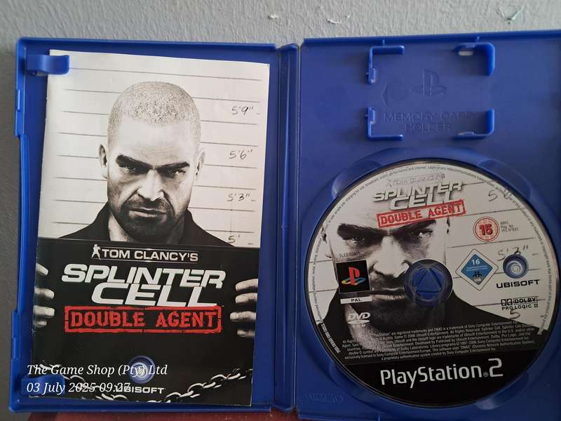 PS2 SPLINTERCELL : DOUBLE AGENT : CIB
