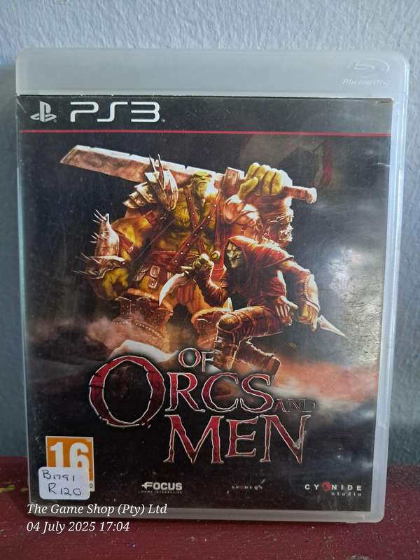 PS3 OF ORCS AND MEN - CIB