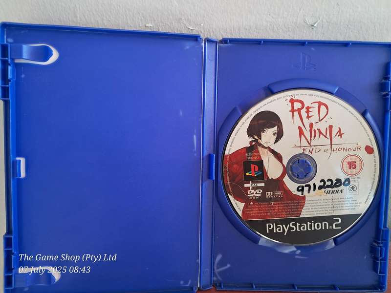 PS2 Red Ninja - no Manual