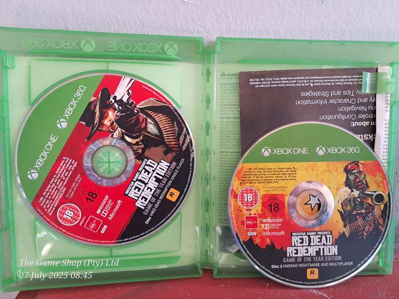 XBOX 360 RED DEAD REDEMPTION (GAME OF THE YEAR EDITION) - NO MANUAL/MAP