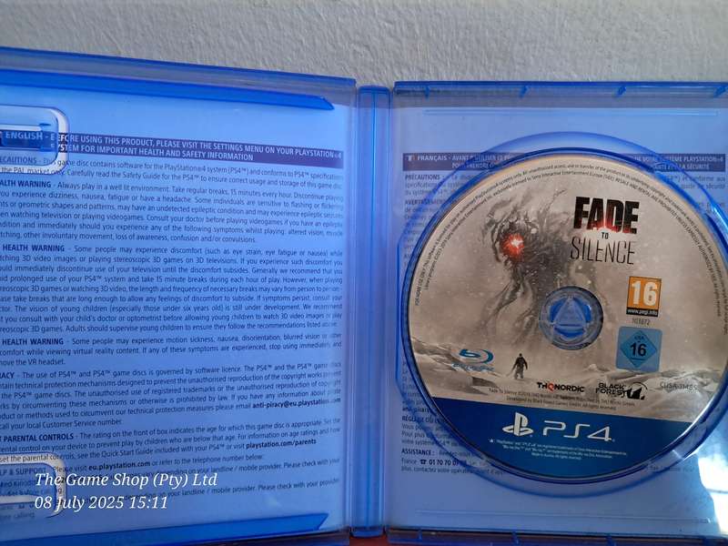 PS4 FADE TO SILENCE