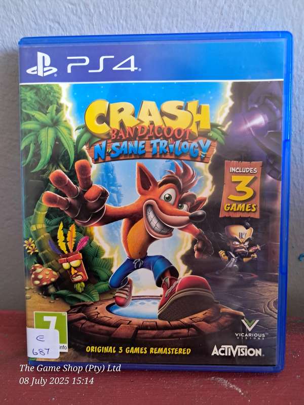 PS4 CRASH BANDICOOT NSAME TRILOGY