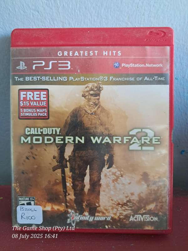 PS3 CALL OF DUTY : MODERN WARFARE 2 - NO MANUAL