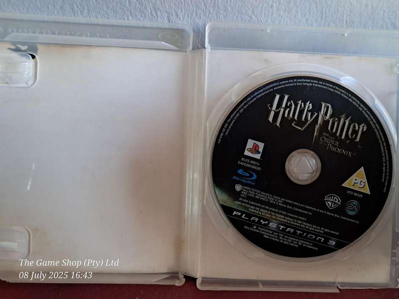 PS3 HARRY POTTER AND THE ORDER OF THE PHOENIX - NO MANUAL