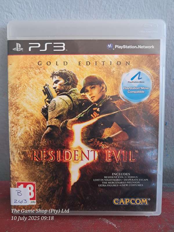 PS3 RESIDENT EVIL 5 GOLD EDITION - CIB