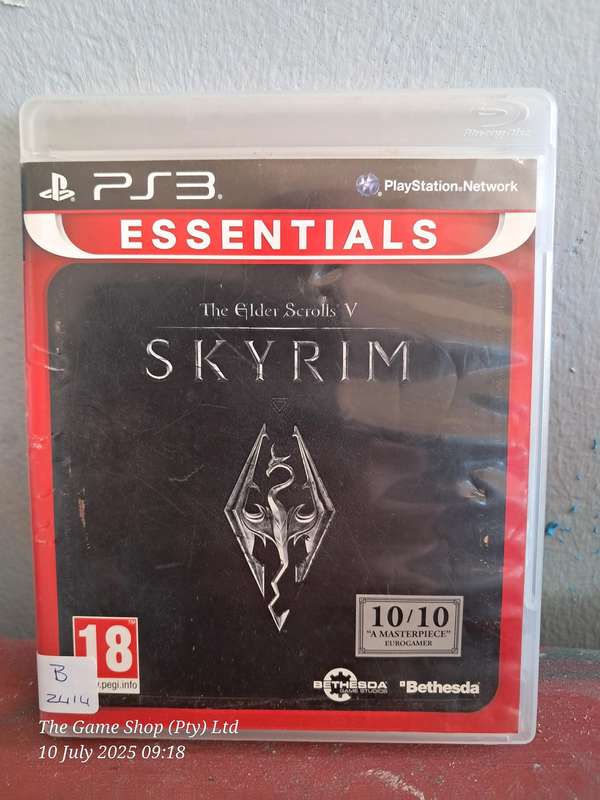PS3 THE ELDER SCROLLS V : SKYRIM (ESSENTIALS) NO MANUAL