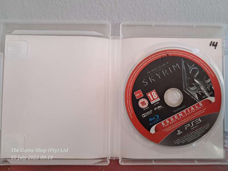 PS3 THE ELDER SCROLLS V : SKYRIM (ESSENTIALS) NO MANUAL