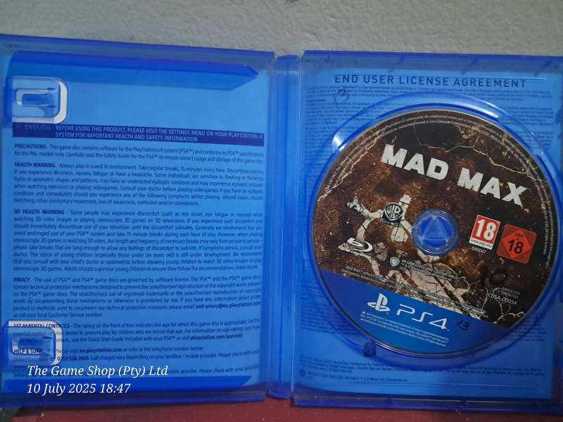 PS4 MAD MAX