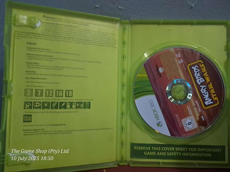 XBOX 360 ANGRY BIRDS STAR WARS - NO MANUAL