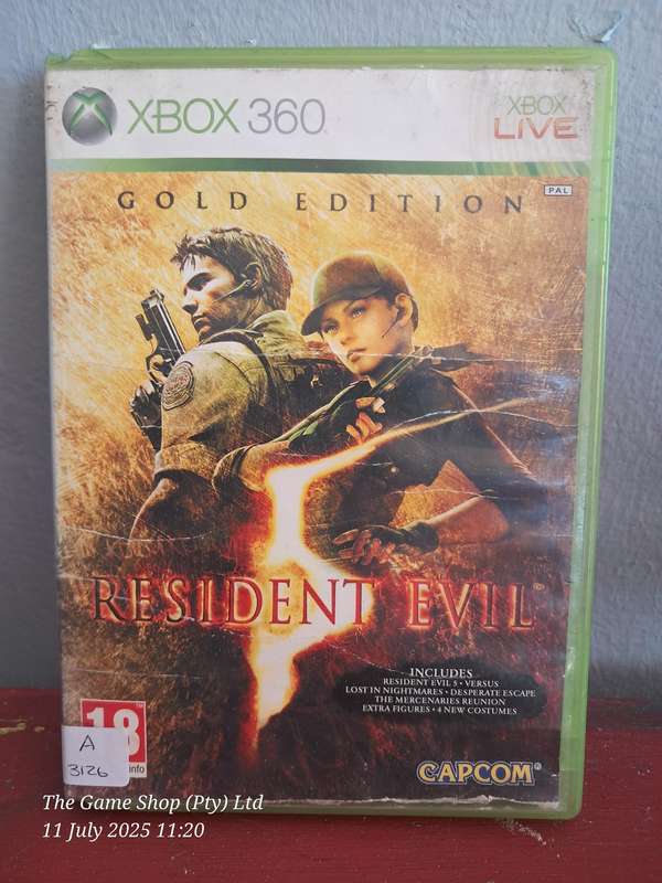 XBOX 360 RESIDENT EVIL 5 (GOLD EDITION) - CIB