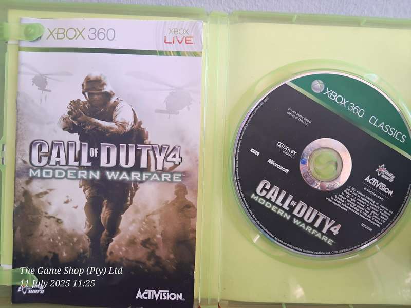 XBOX 360 CALL OF DUTY 4 : MODERN WARFARE 1 - CIB