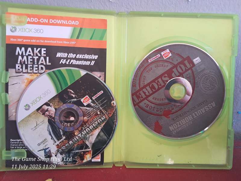 XBOX 360 ACE COMBAT : ASSAULT HORIZON - NO MANUAL