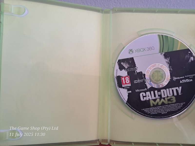 XBOX 360 CALL OF DUTY : MODERN WARFARE 3 - NO MANUAL
