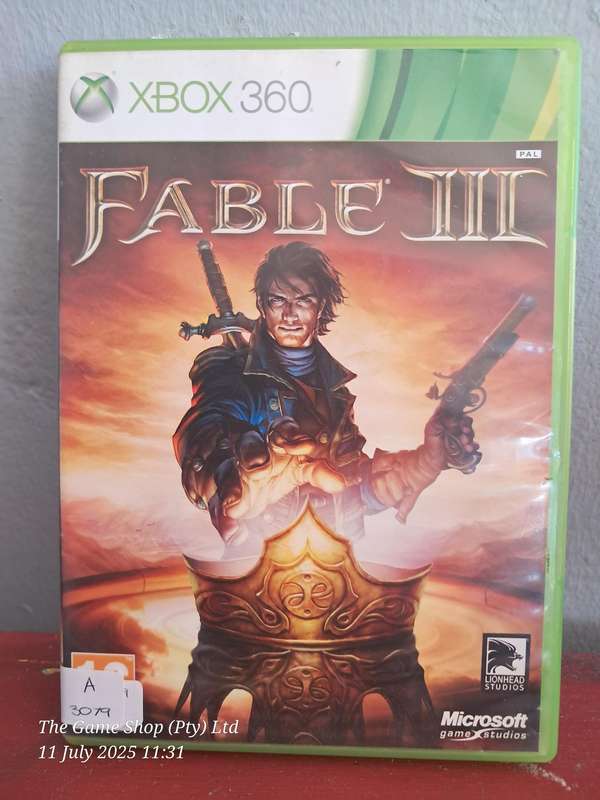 XBOX 360 FABLE 3 - NO MANUAL