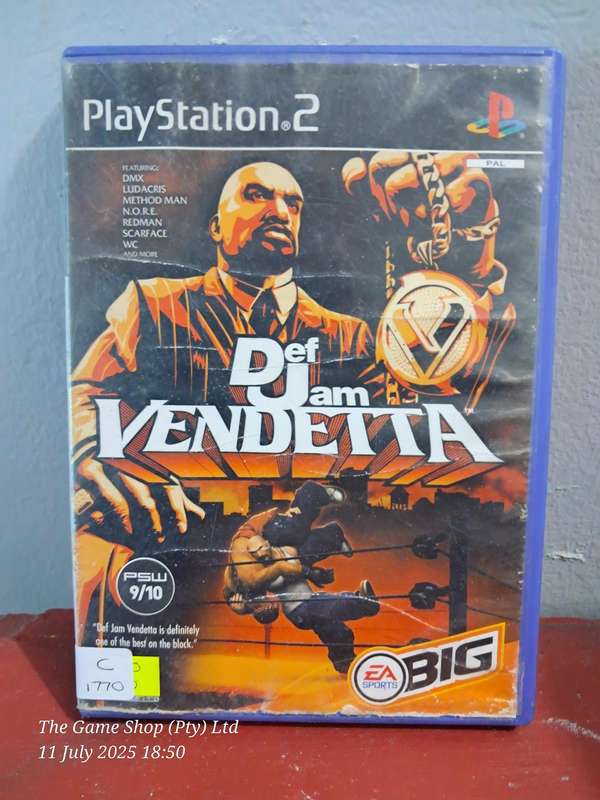 PS2 DEF JAM VENDETTA - NO MANUAL