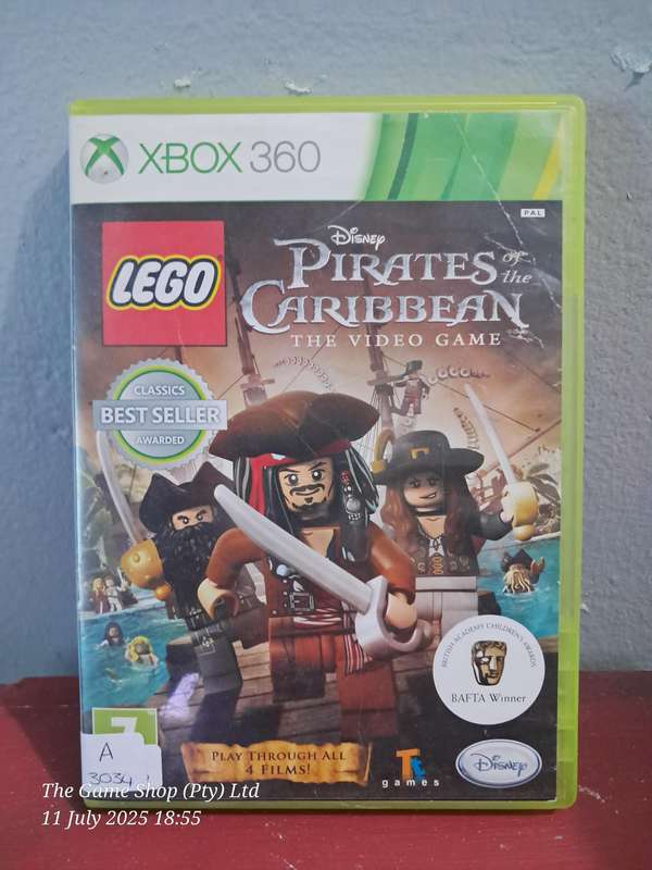 XBOX 360 LEGO PIRATES OF THE CARIBBEAN - NO MANUAL