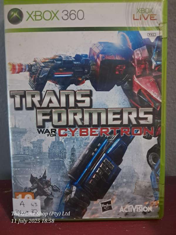 XBOX 360 TRANSFORMERS : WAR FOR CYBERTRON - NO MANUAL