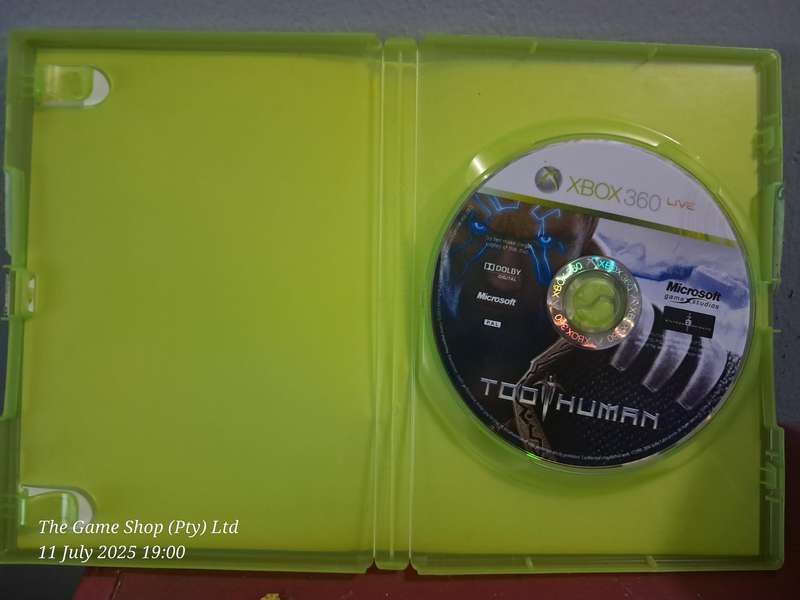 XBOX 360 TOO HUMAN - NO MANUAL