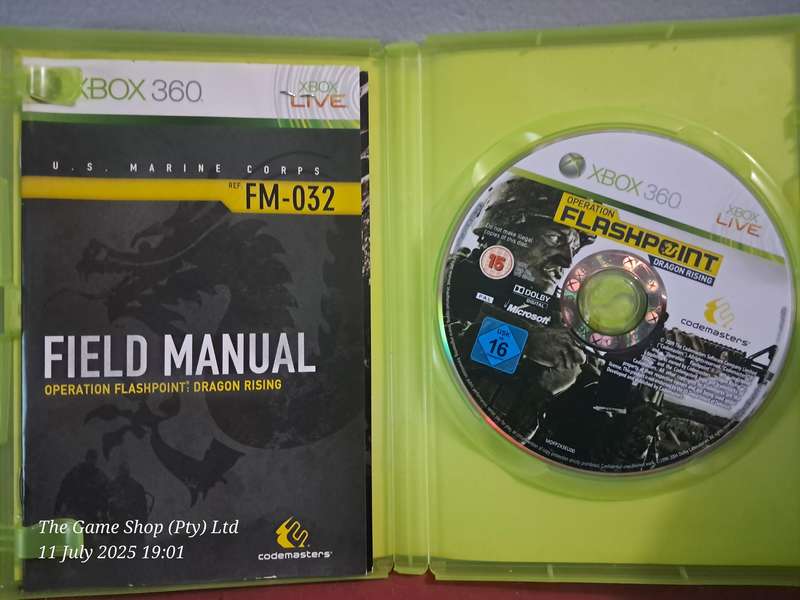 XBOX 360 OPERATION FLASHPOINT : DRAGON RISING - CIB