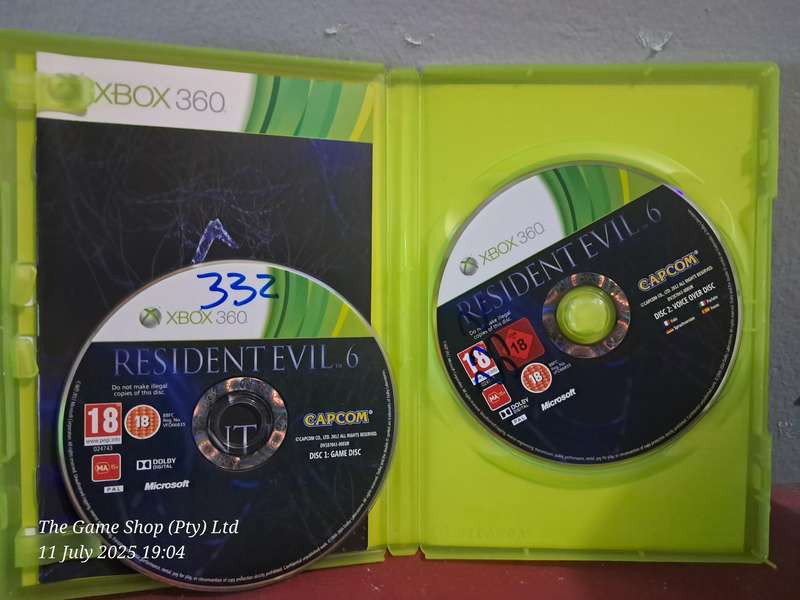 XBOX 360 RESIDENT EVIL 6 - CIB
