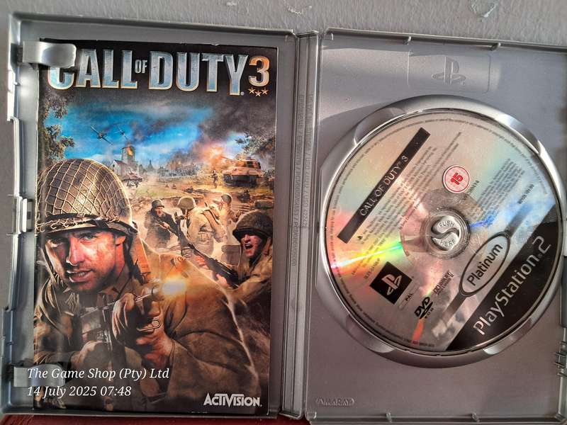PS2 Call of duty 3 (Platinum) - CIB