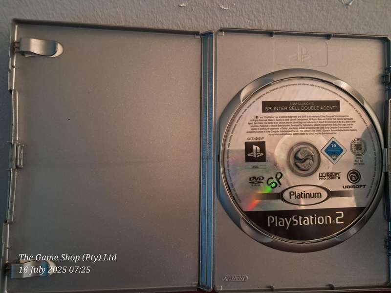 PS2 SPLINTERCELL : DOUBLE AGENT - NO MANUAL