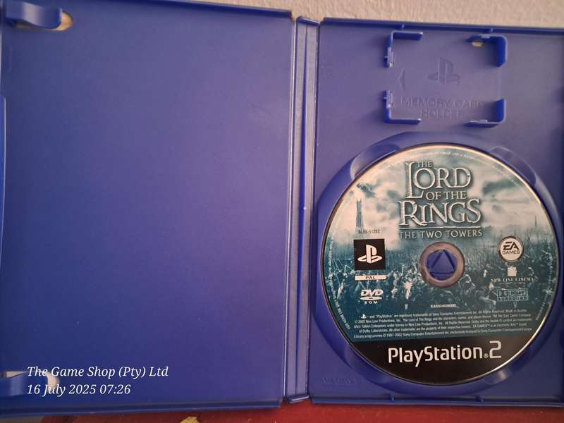 PS2 LORD OF THE RINGS : THE TWO TOWERS - NO MANUAL