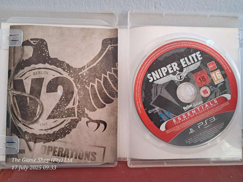 PS3 SNIPER ELITE V2 (ESSENTIALS) - CIB