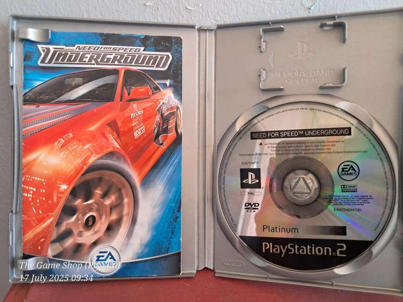 PS2 NEED FOR SPEED : UNDERGROUND (PLATINUM) - CIB
