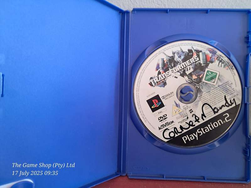PS2 TRANSFORMERS : REVENGE OF THE FALLEN - NO MANUAL