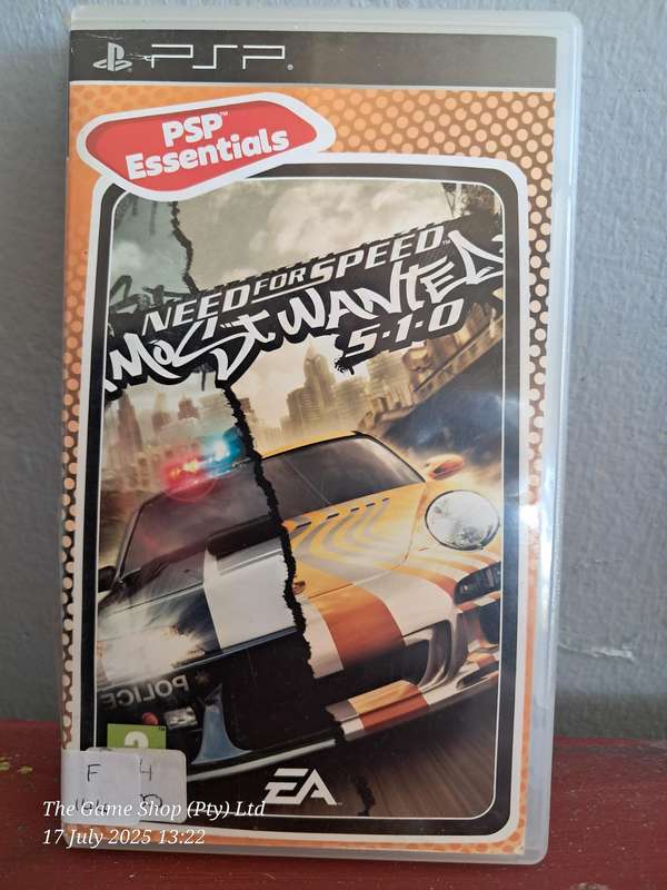 PSP NEED FOR SPEED : MOST WANTED 5-1-0 (NO MANUAL)