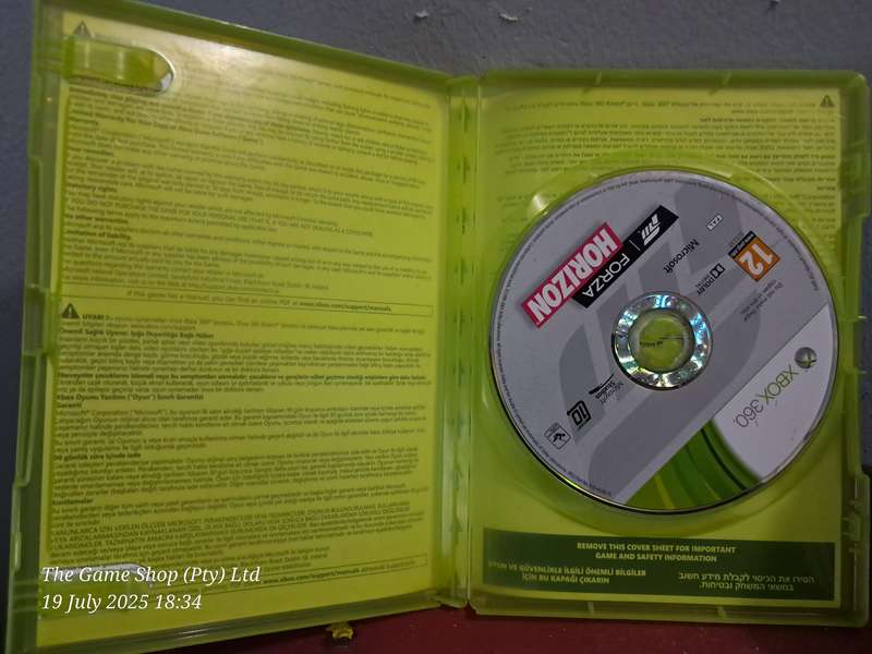 XBOX 360 FORZA HORIZON - NO MANUAL