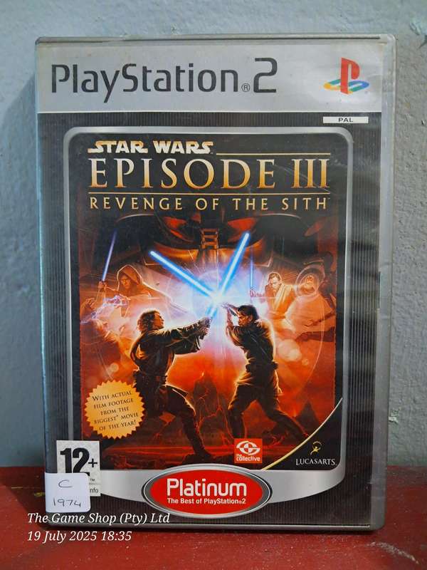 PS2 STAR WARS EPISODE III : REVENGE OF THE SITH (PLATINUM) - CIB