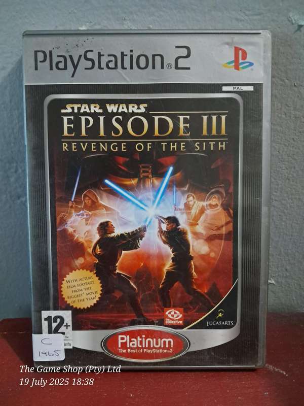 PS2 STAR WARS EPISODE III : REVENGE OF THE SITH (PLATINUM) - CIB