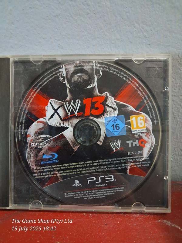 PS3 WWE 2K13 - DISC ONLY