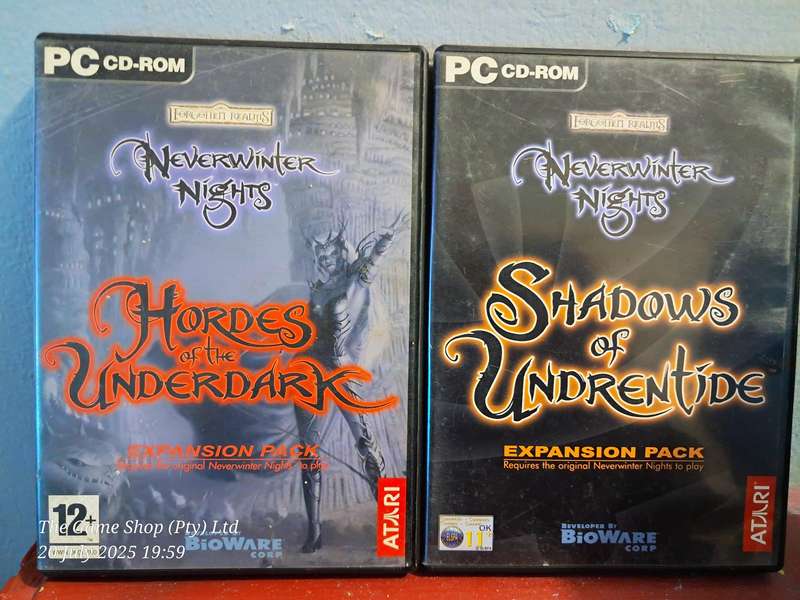 PC NEVERWINTER NIGHTS : HORDES OF THE UNDERDARK & SHADOWS OF THE UNDERTIDE EXP PACKS