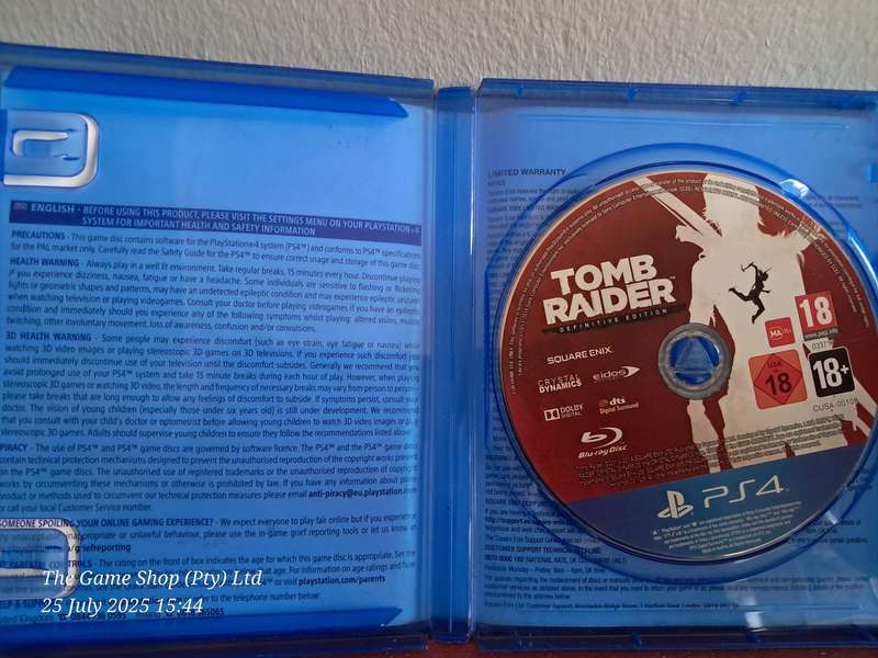PS4 TOMB RAIDER : DEFINITIVE EDITION