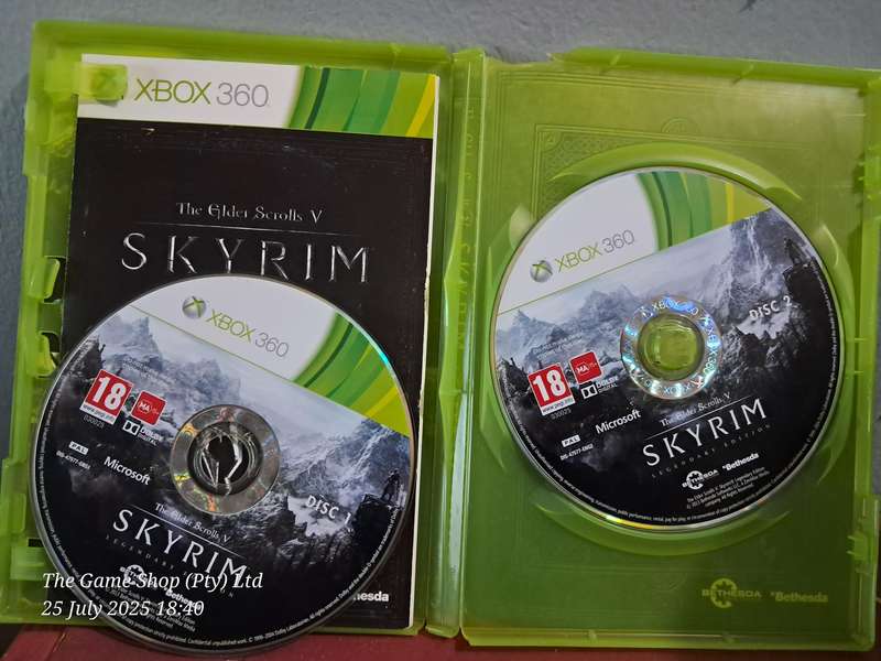 XBOX 360 ELDER SCROLLS V SKYRIM - LEGENDARY EDITION - NO MAP