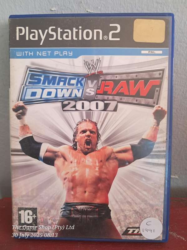PS2 SMACKDOWN VS RAW 2007 - NO MANUAL (PLATINUM DISC)