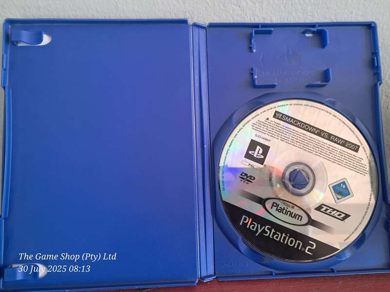 PS2 SMACKDOWN VS RAW 2007 - NO MANUAL (PLATINUM DISC)