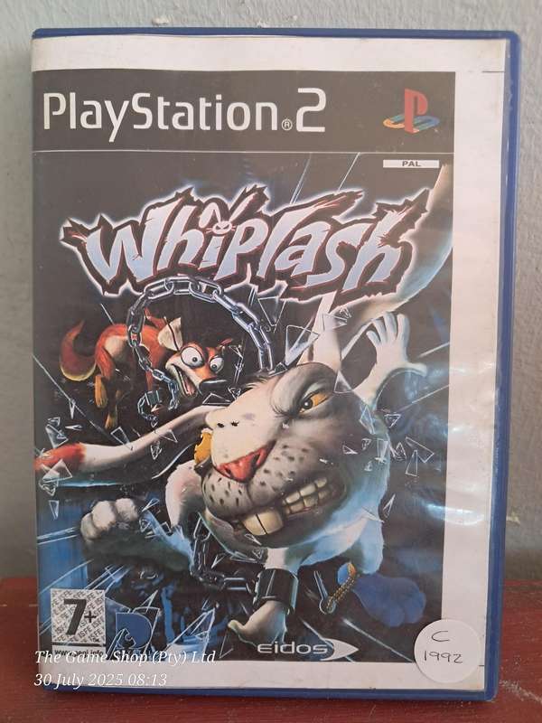 PS2 WHIPLASH - NO MANUAL (RE-PRINTED ARTWORK)