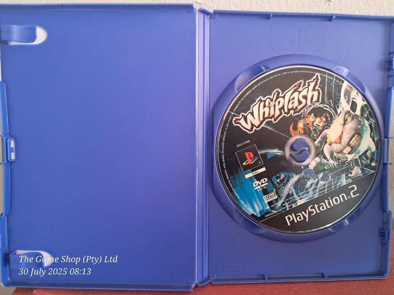 PS2 WHIPLASH - NO MANUAL (RE-PRINTED ARTWORK)