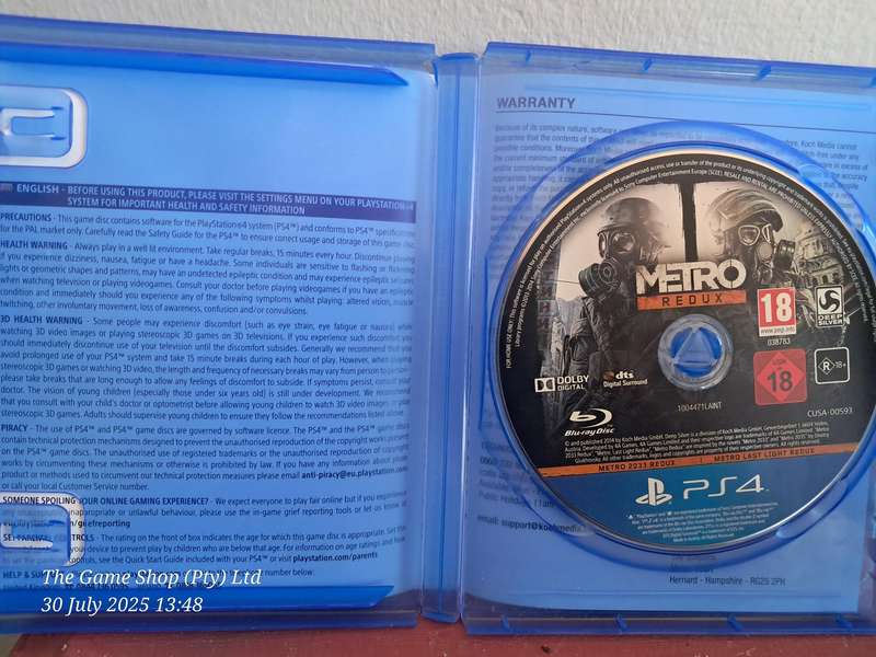 PS4 METRO REDUX