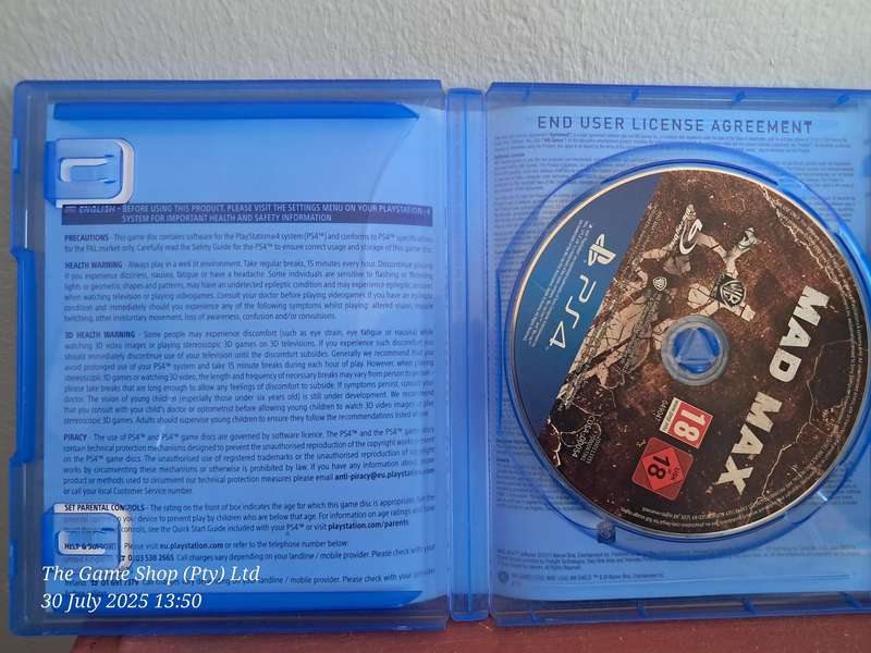 PS4 MAD MAX