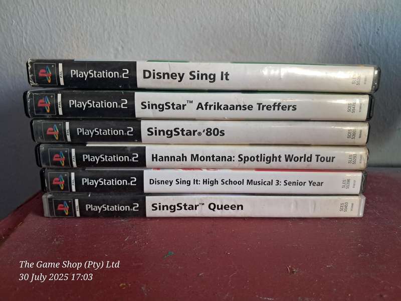 PS2 SINGSTAR BUNDLE (6X GAMES)