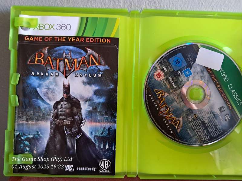 XBOX 360 BATMAN ARKHAM ASYLUM GAME OF THE YEAR EDITION - CIB