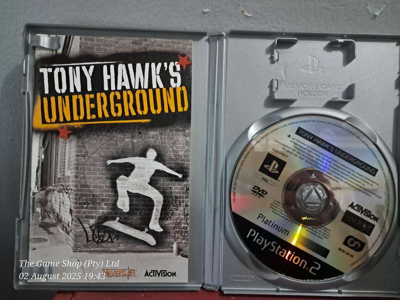 PS2 TONY HAWK'S UNDERGROUND (PLATINUM) - CIB