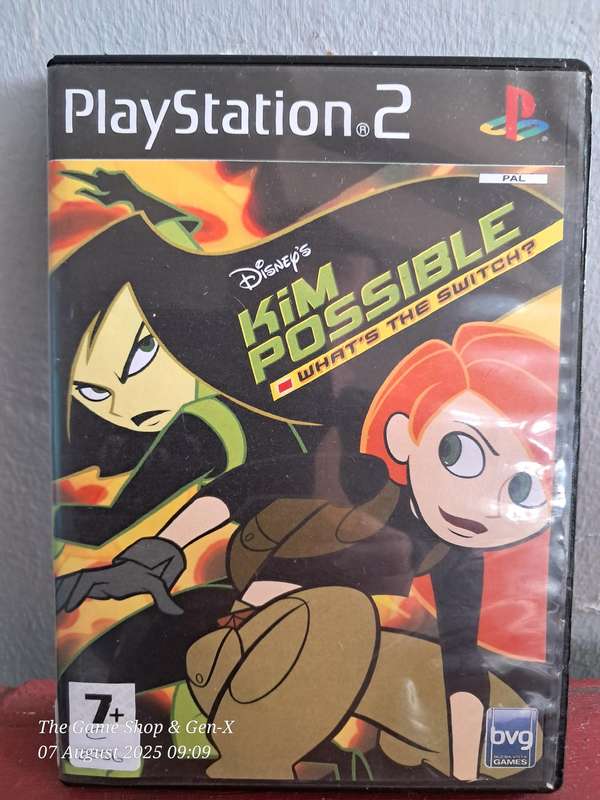 PS2 Kim Possible : Whats the Switch? - NO MAUAL (RE-PRINTED ARTWORK)